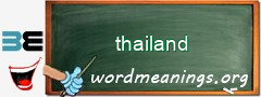 WordMeaning blackboard for thailand